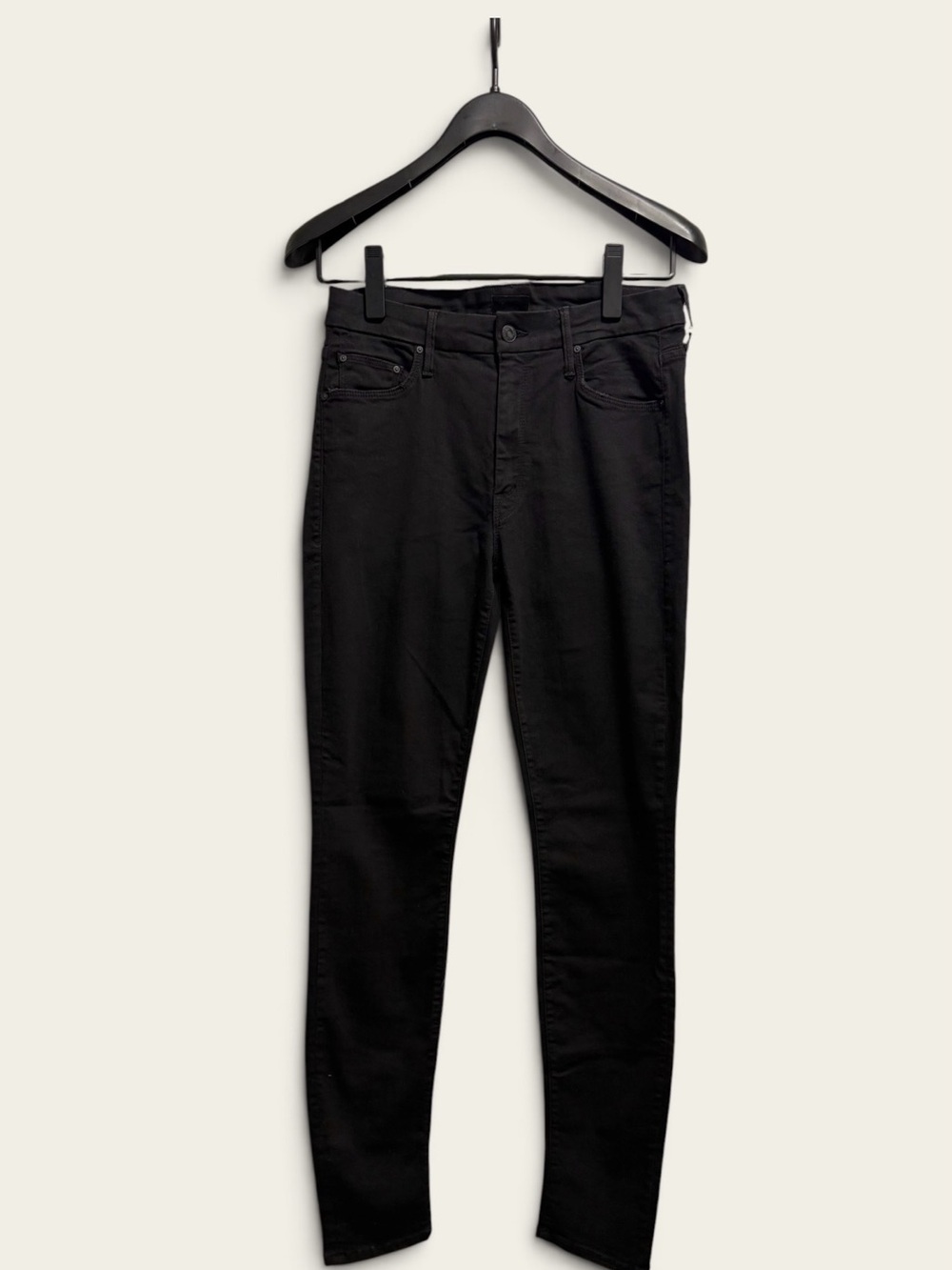 MOTHER Black Skinny Jeans - Sleek High-Rise - Picture 3 of 11